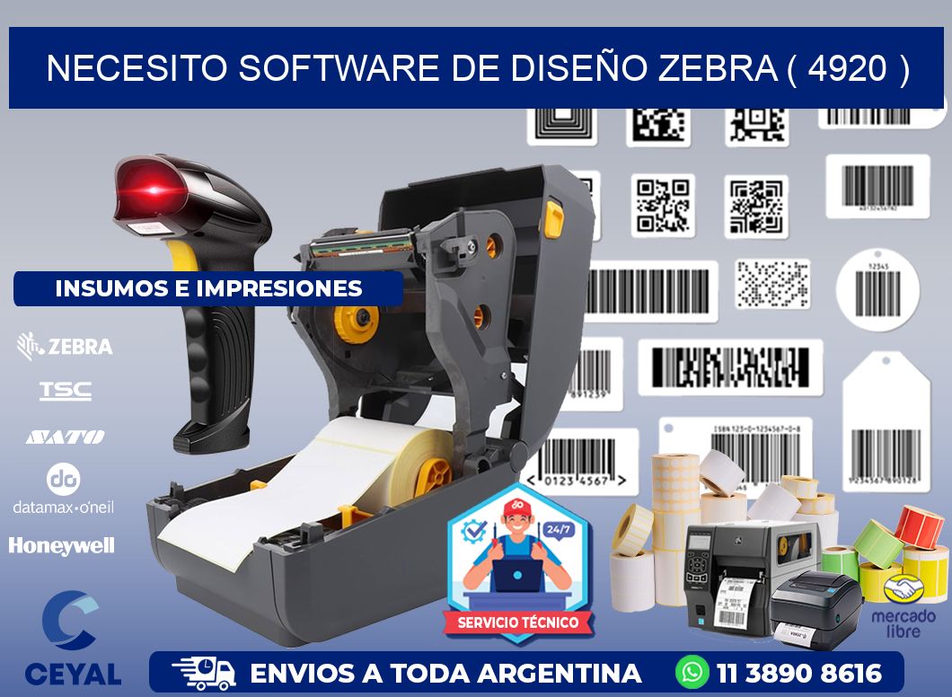 NECESITO SOFTWARE DE DISEÑO ZEBRA ( 4920 )