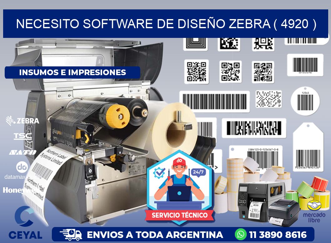 NECESITO SOFTWARE DE DISEÑO ZEBRA ( 4920 )