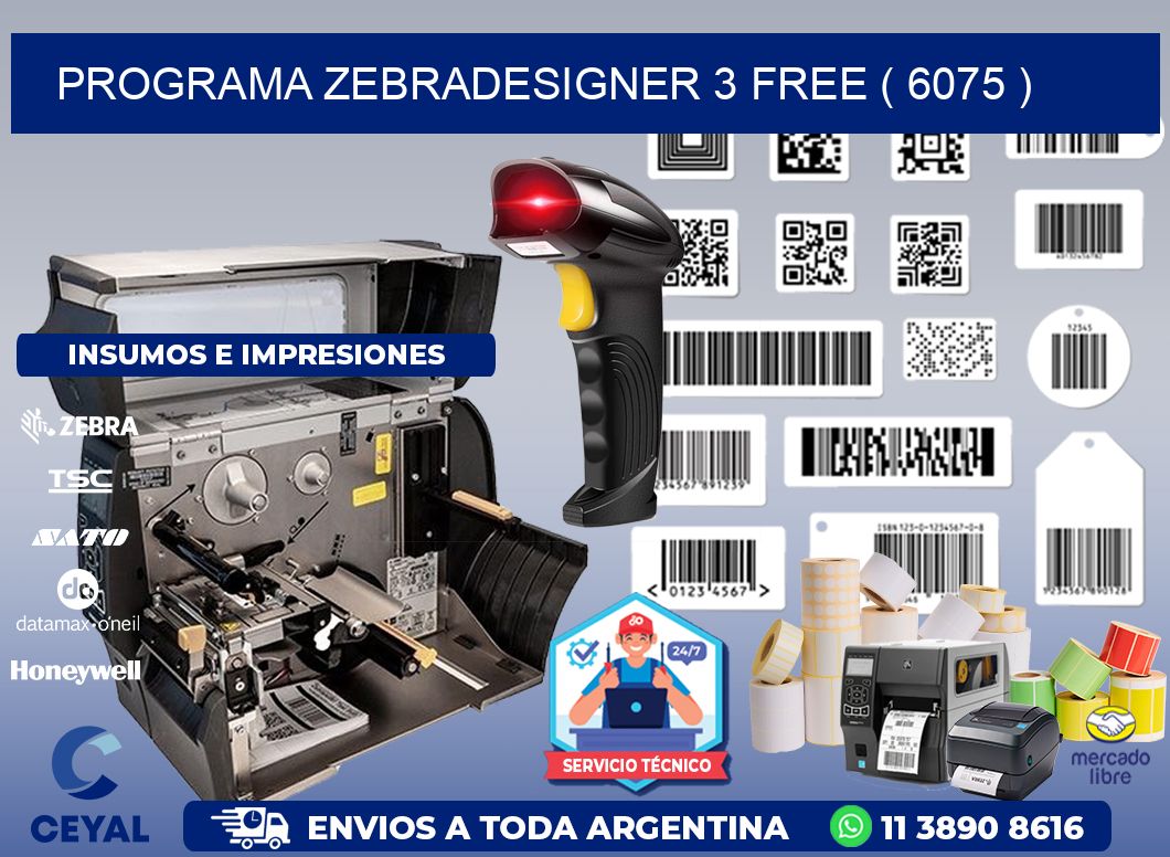 PROGRAMA ZEBRADESIGNER 3 FREE ( 6075 )