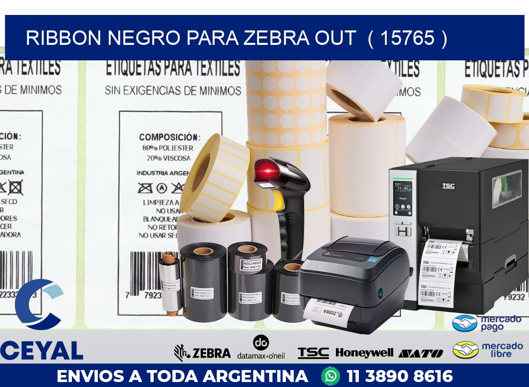 RIBBON NEGRO PARA ZEBRA OUT  ( 15765 )