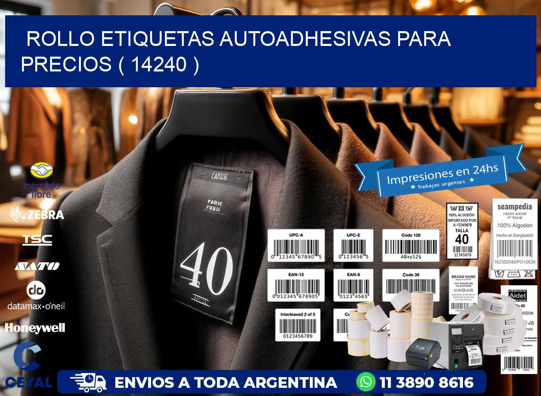 ROLLO ETIQUETAS AUTOADHESIVAS PARA PRECIOS ( 14240 )