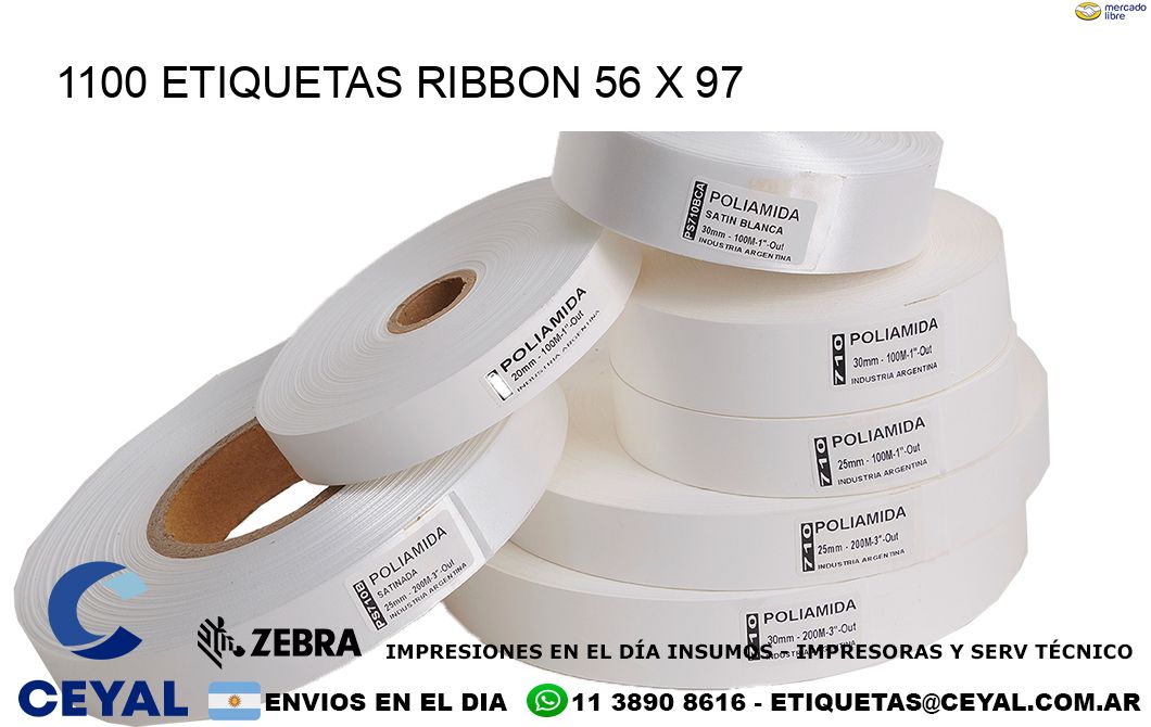 1100 ETIQUETAS RIBBON 56 x 97