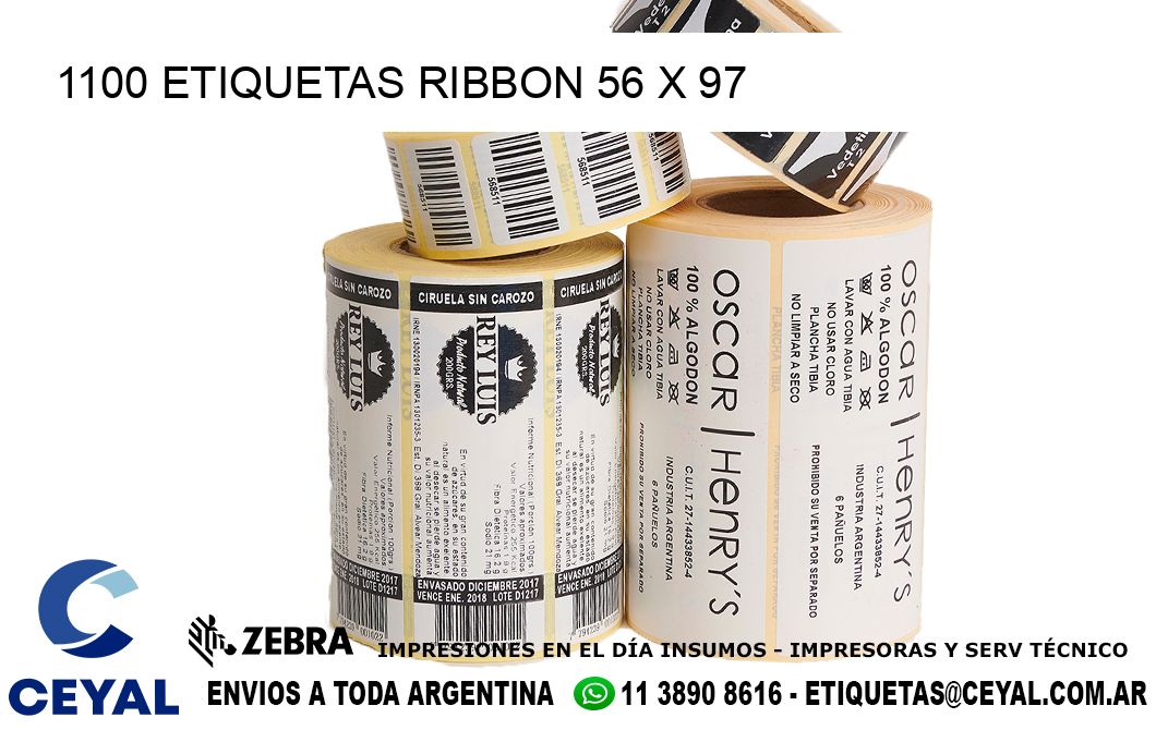 1100 ETIQUETAS RIBBON 56 x 97