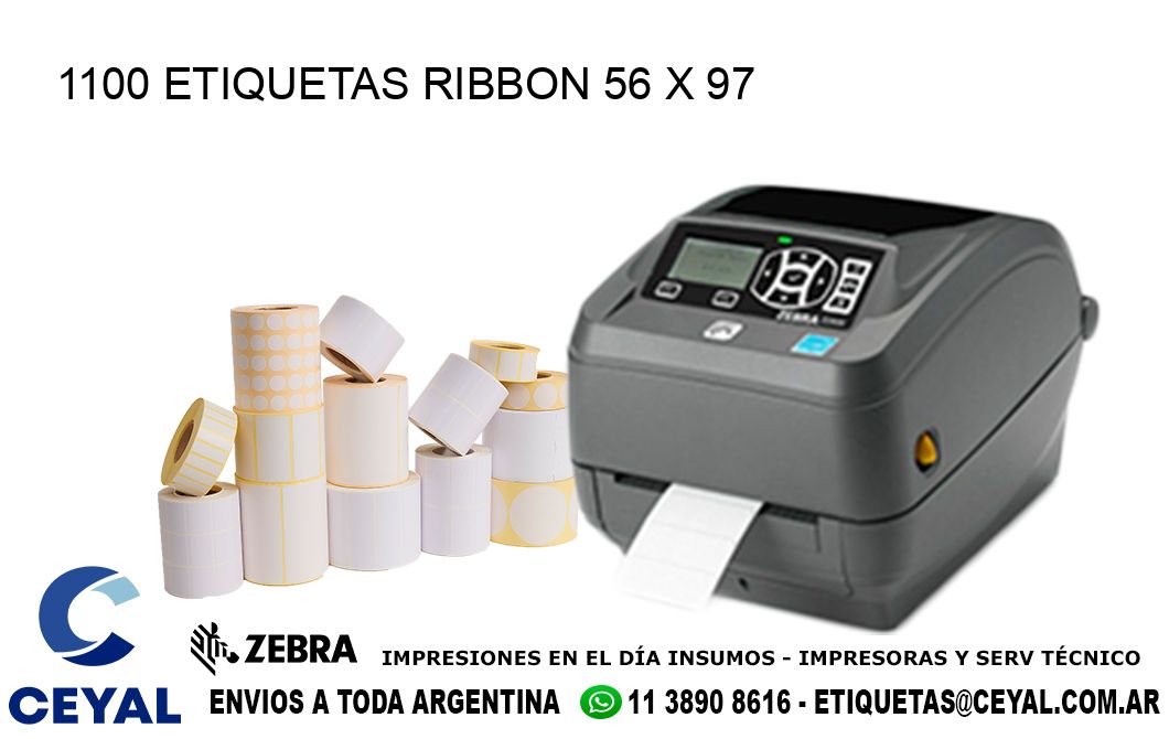 1100 ETIQUETAS RIBBON 56 x 97