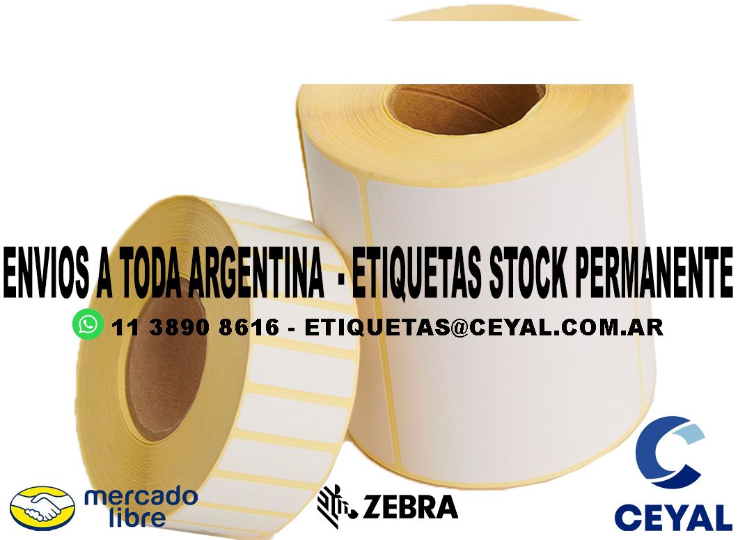 1100 ETIQUETAS TERMICAS 23 x 81