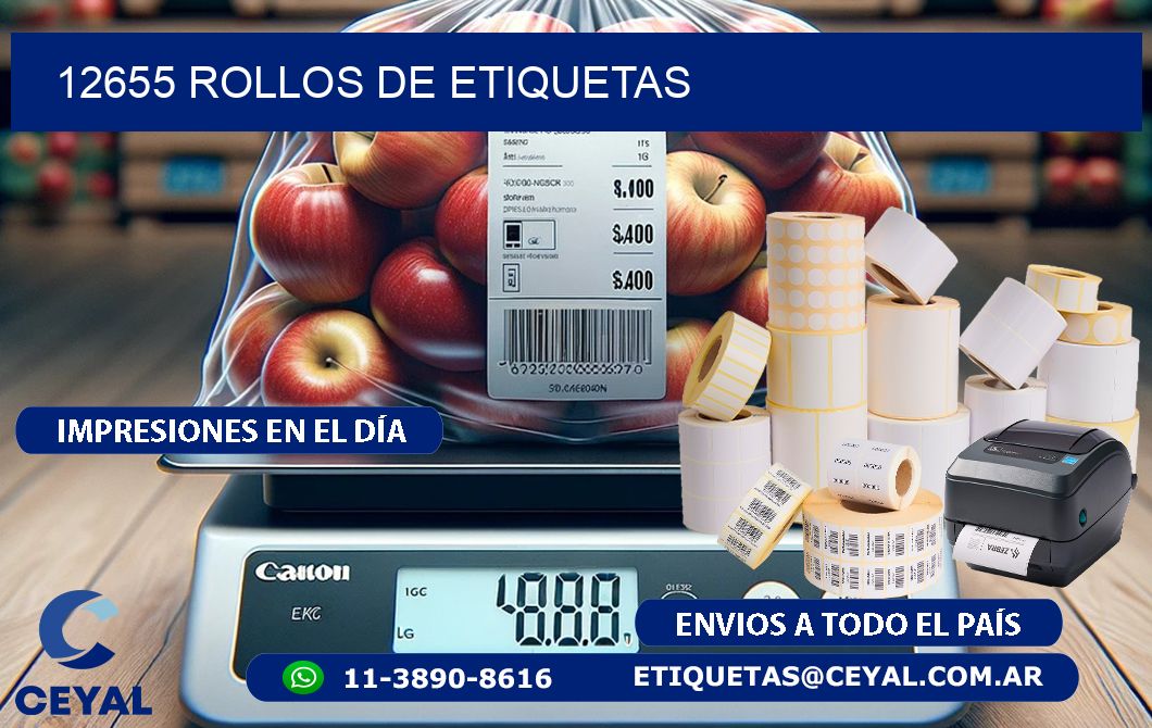 12655 ROLLOS DE ETIQUETAS