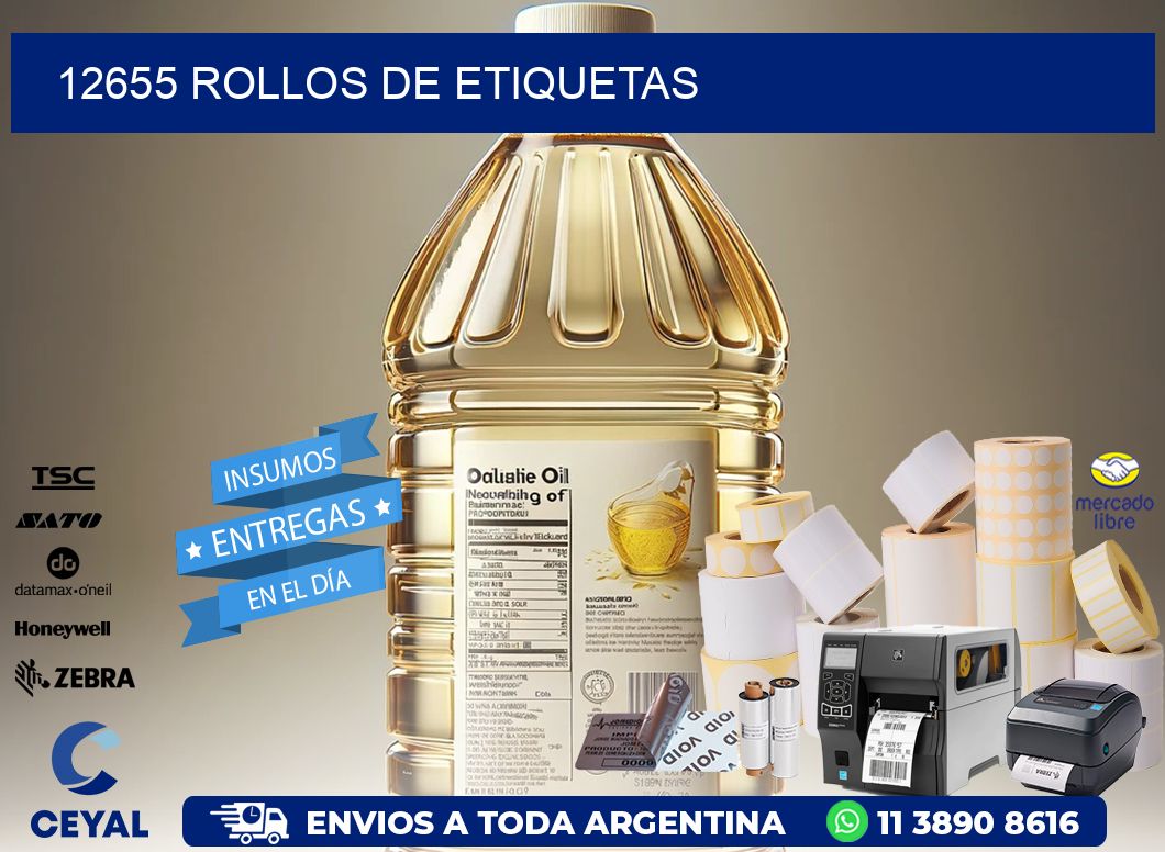 12655 ROLLOS DE ETIQUETAS