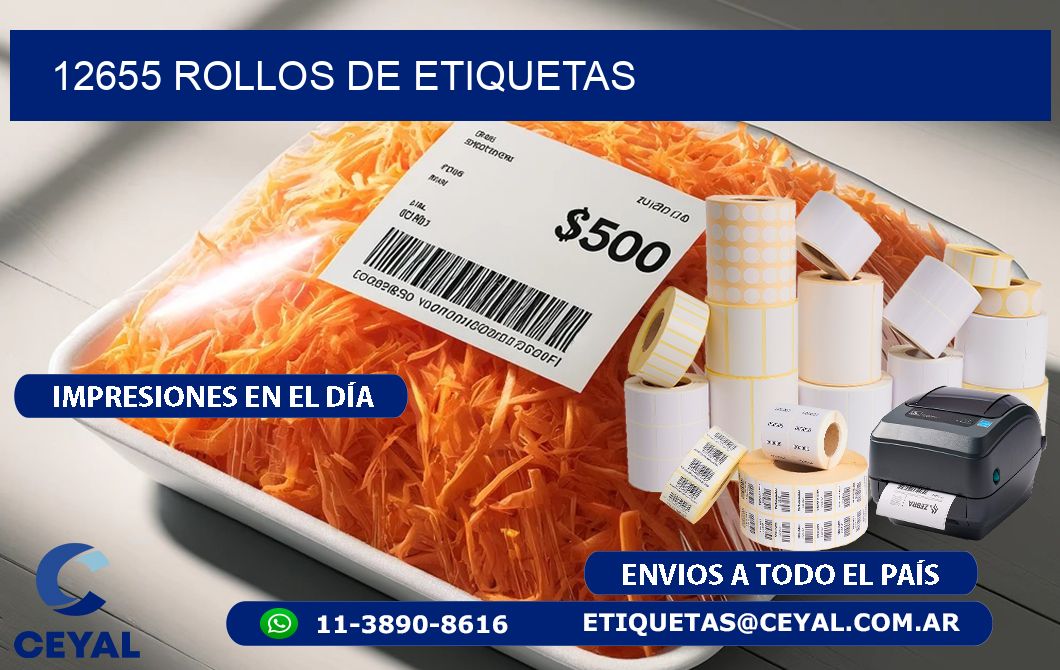 12655 ROLLOS DE ETIQUETAS