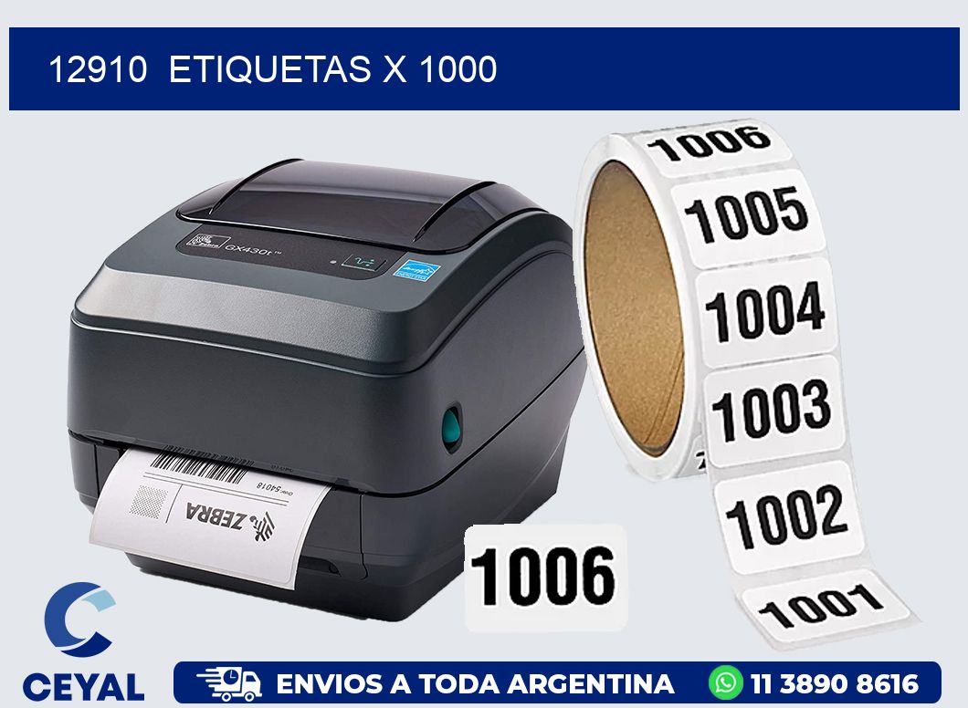 12910  ETIQUETAS X 1000