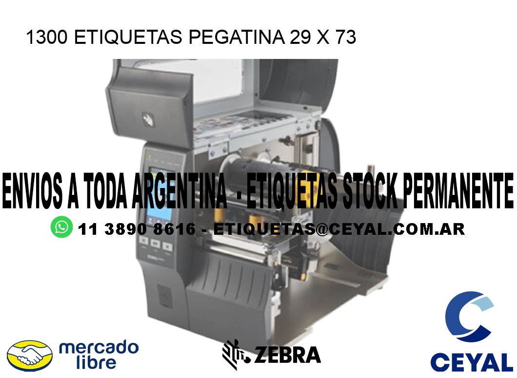 1300 ETIQUETAS PEGATINA 29 x 73