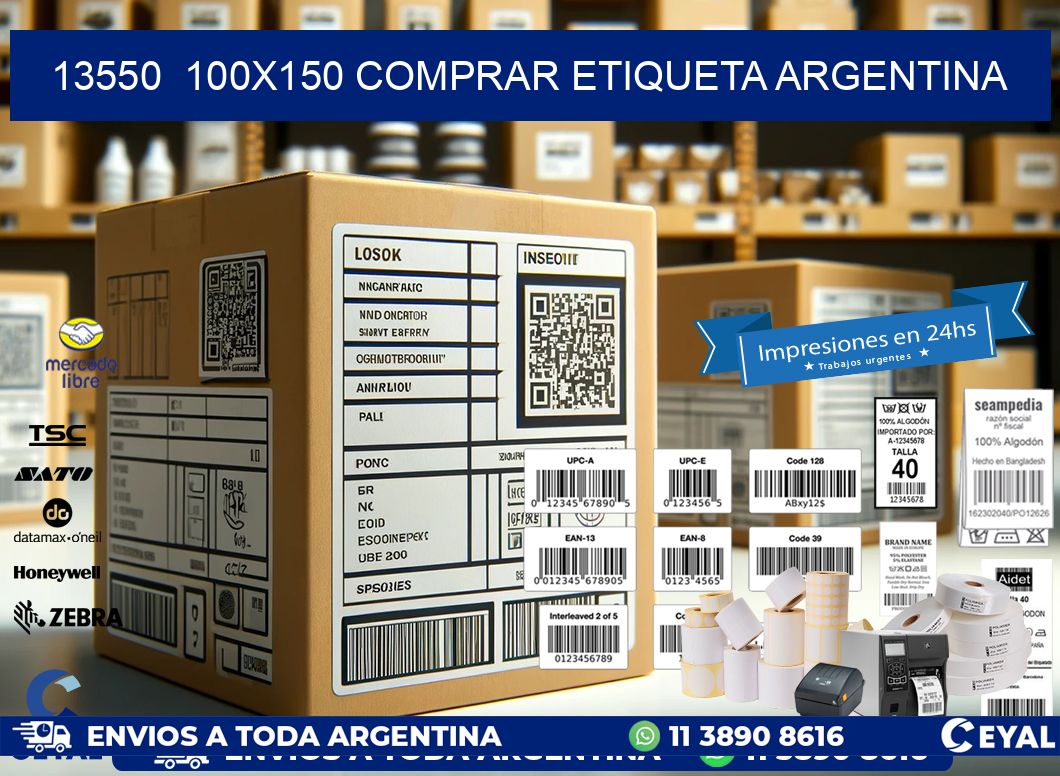 13550  100X150 COMPRAR ETIQUETA ARGENTINA