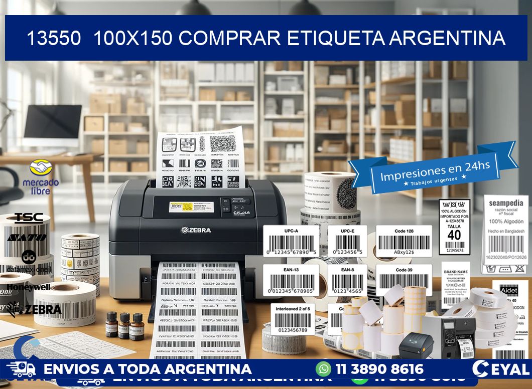 13550  100X150 COMPRAR ETIQUETA ARGENTINA