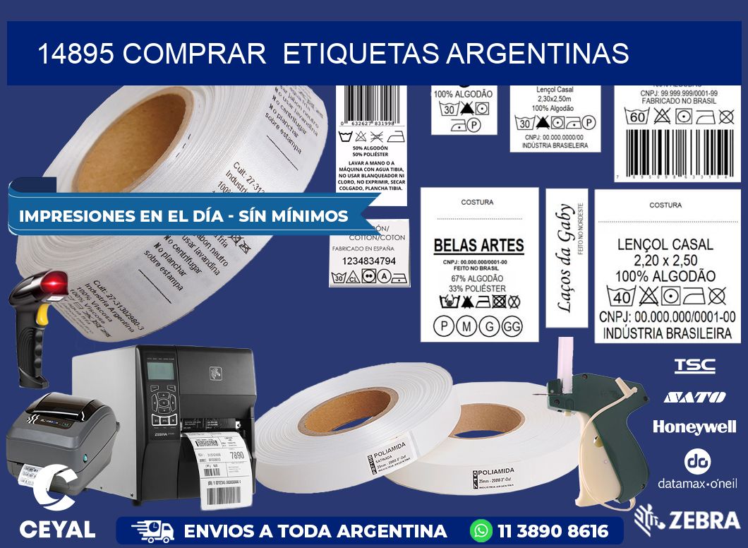 14895 COMPRAR  ETIQUETAS ARGENTINAS