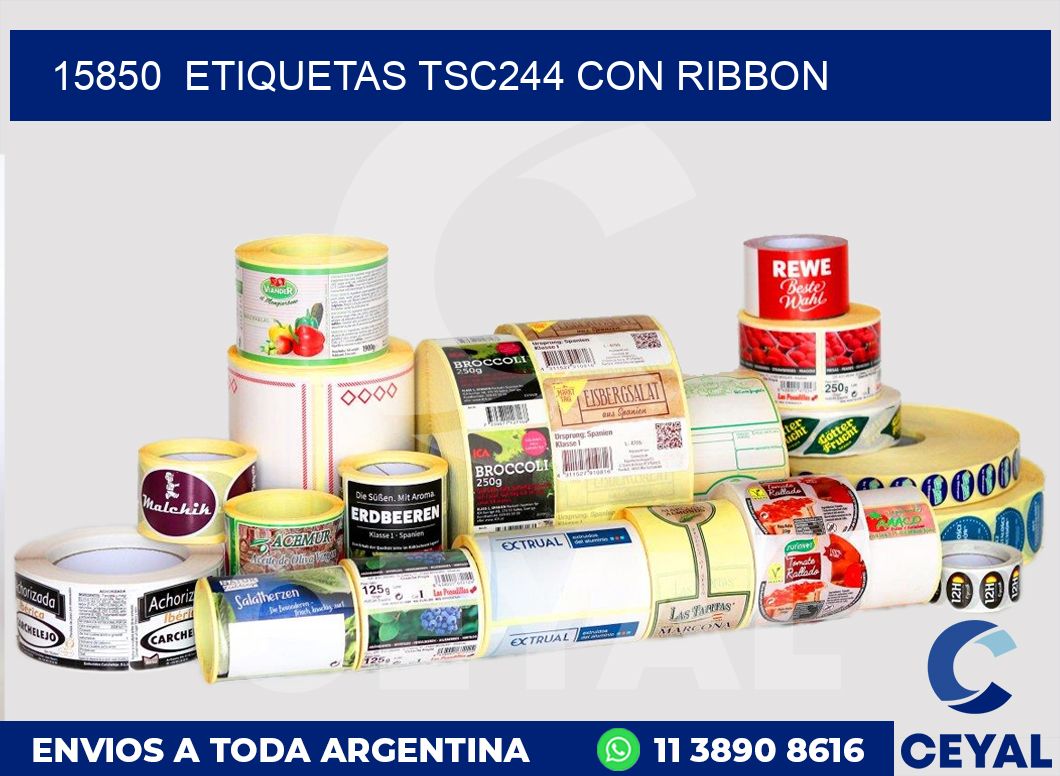 15850  ETIQUETAS TSC244 CON RIBBON