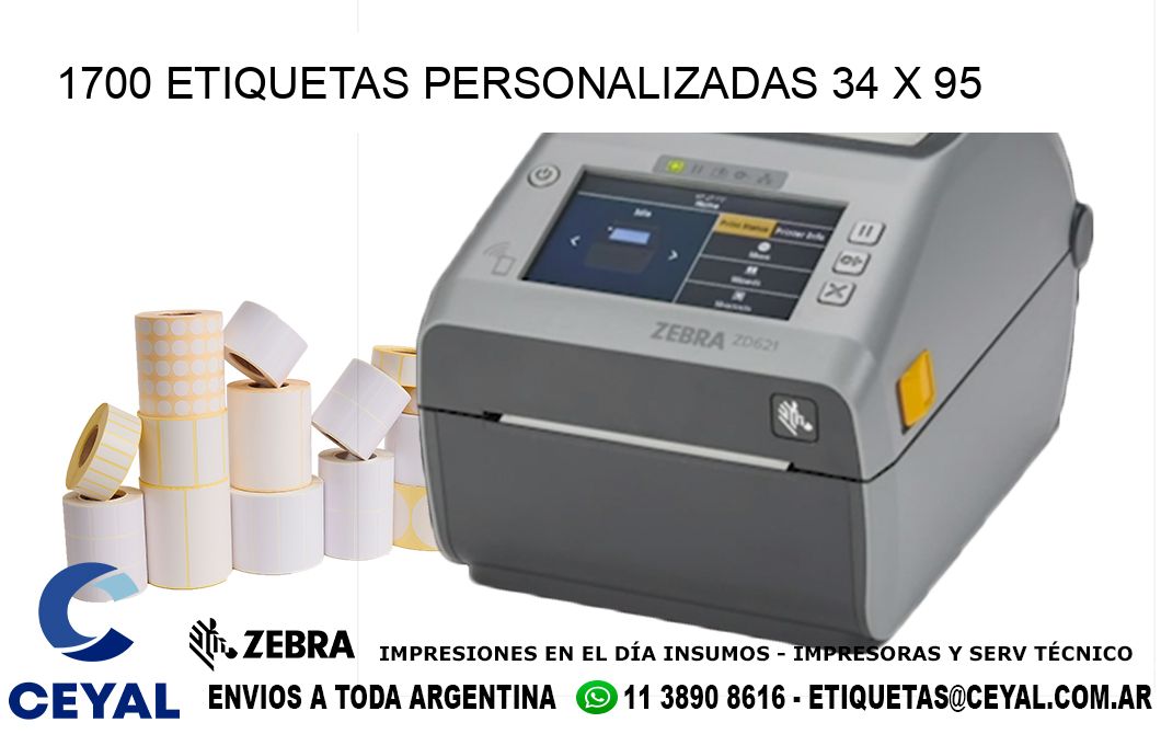 1700 ETIQUETAS PERSONALIZADAS 34 x 95