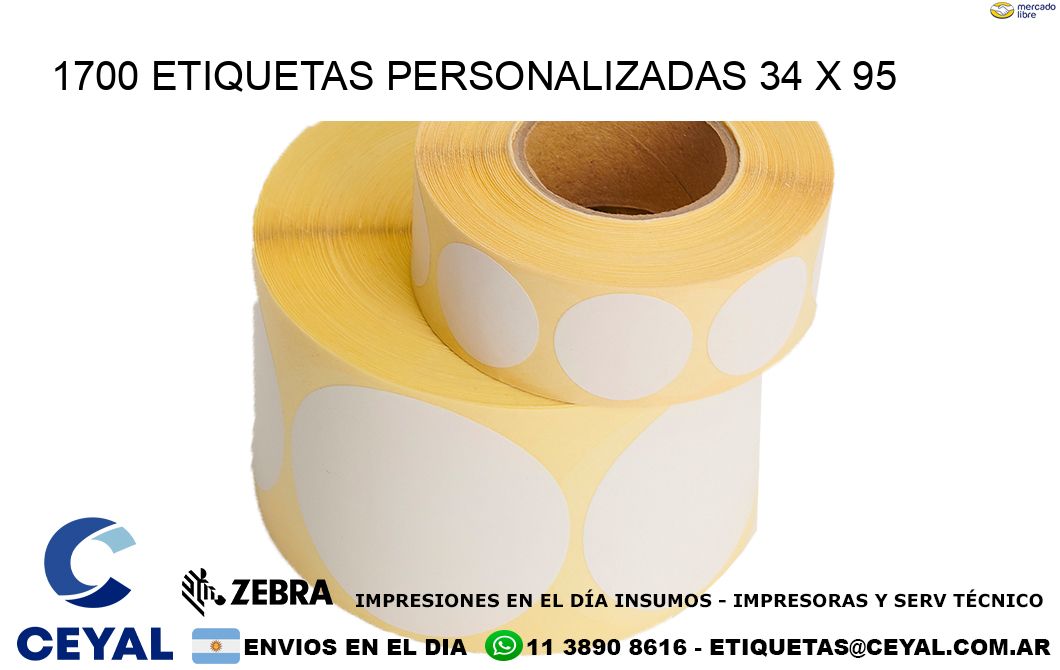 1700 ETIQUETAS PERSONALIZADAS 34 x 95