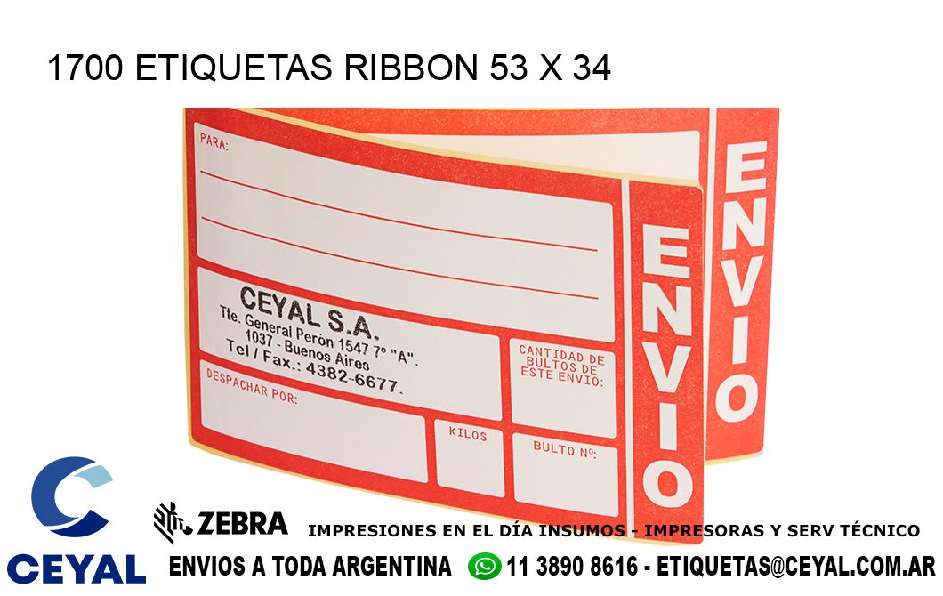 1700 ETIQUETAS RIBBON 53 x 34