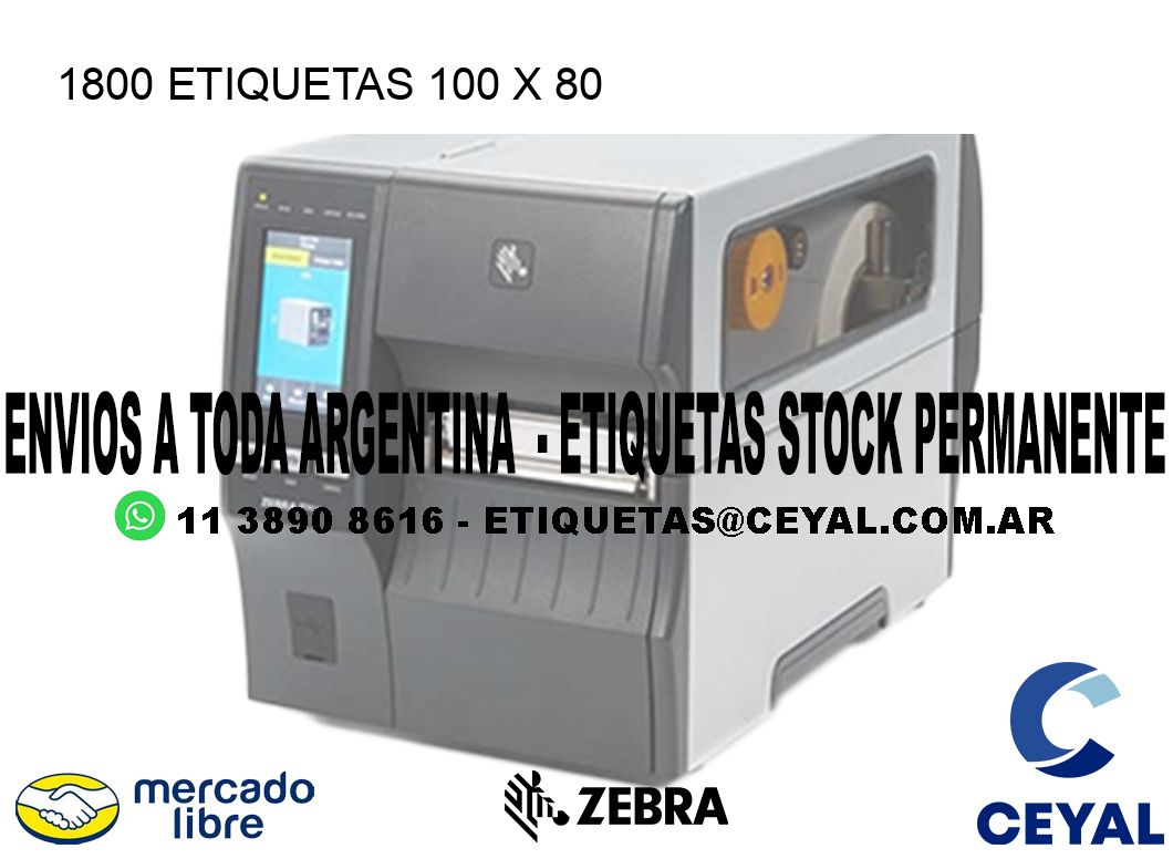 1800 ETIQUETAS 100 x 80