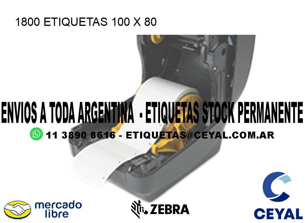 1800 ETIQUETAS 100 x 80