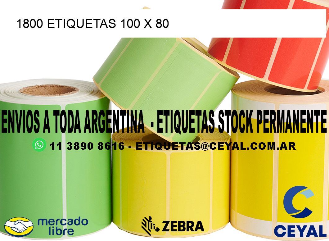 1800 ETIQUETAS 100 x 80