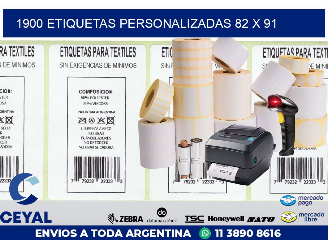 1900 ETIQUETAS PERSONALIZADAS 82 x 91