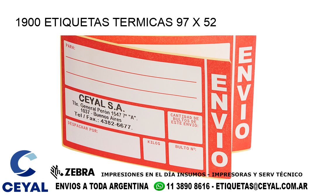 1900 ETIQUETAS TERMICAS 97 x 52