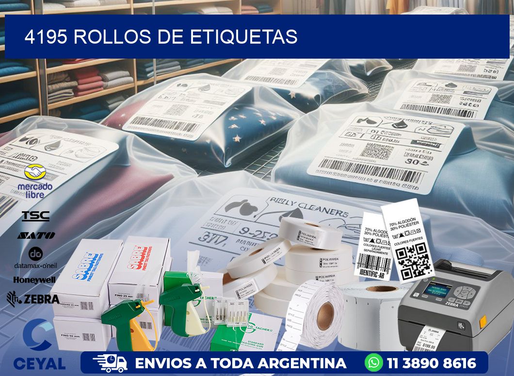 4195 ROLLOS DE ETIQUETAS