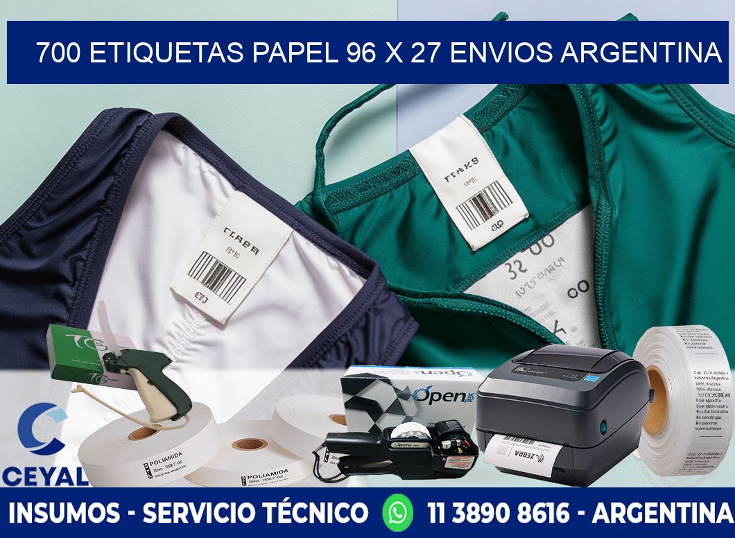 700 ETIQUETAS PAPEL 96 x 27 ENVIOS ARGENTINA