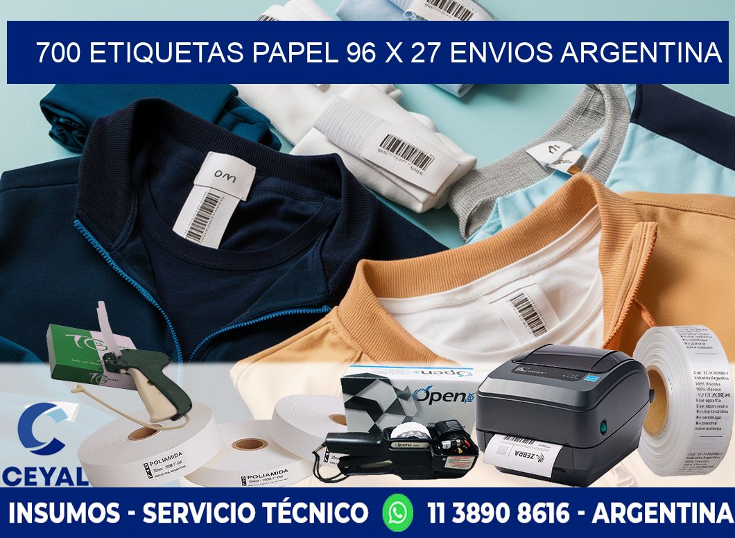 700 ETIQUETAS PAPEL 96 x 27 ENVIOS ARGENTINA