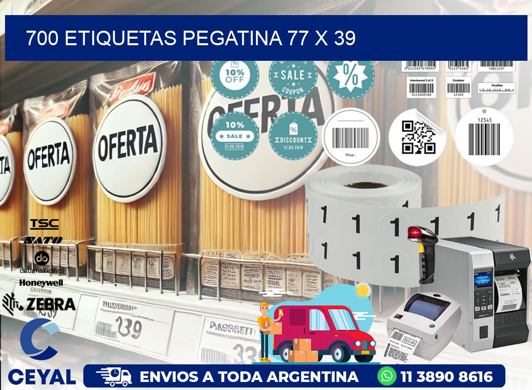 700 ETIQUETAS PEGATINA 77 x 39