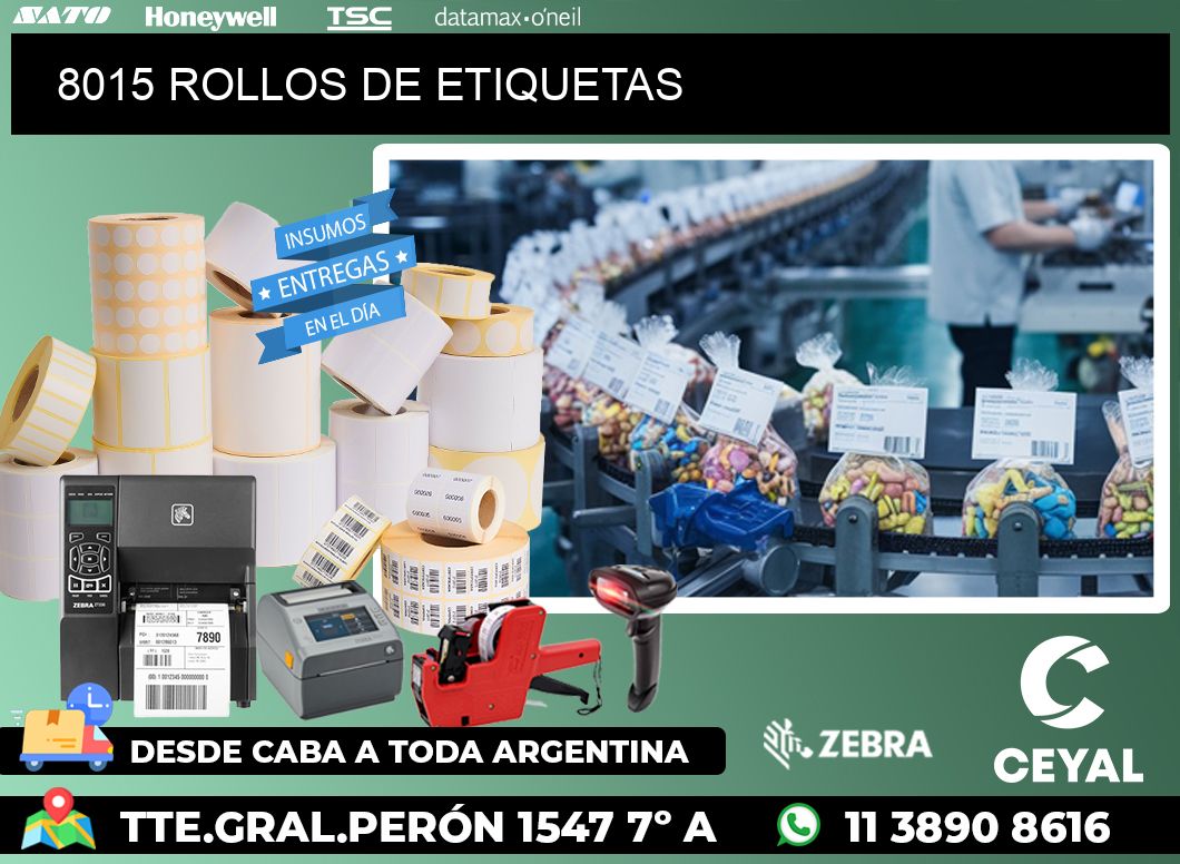 8015 ROLLOS DE ETIQUETAS