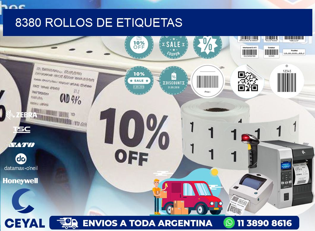 8380 ROLLOS DE ETIQUETAS