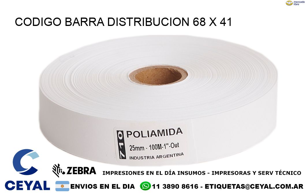 CODIGO BARRA DISTRIBUCION 68 x 41