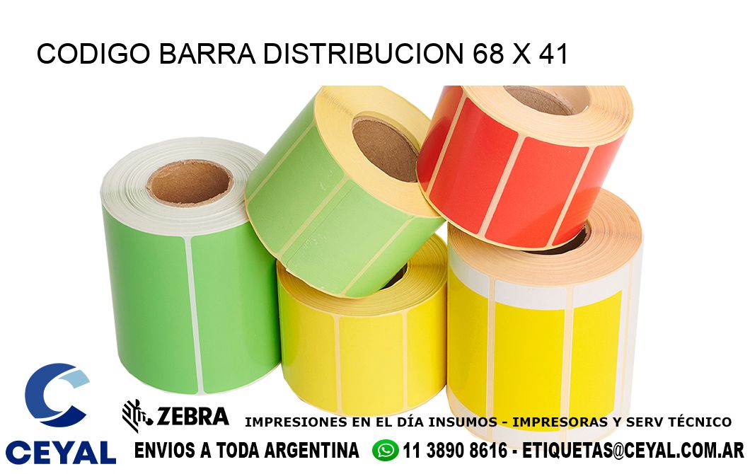 CODIGO BARRA DISTRIBUCION 68 x 41