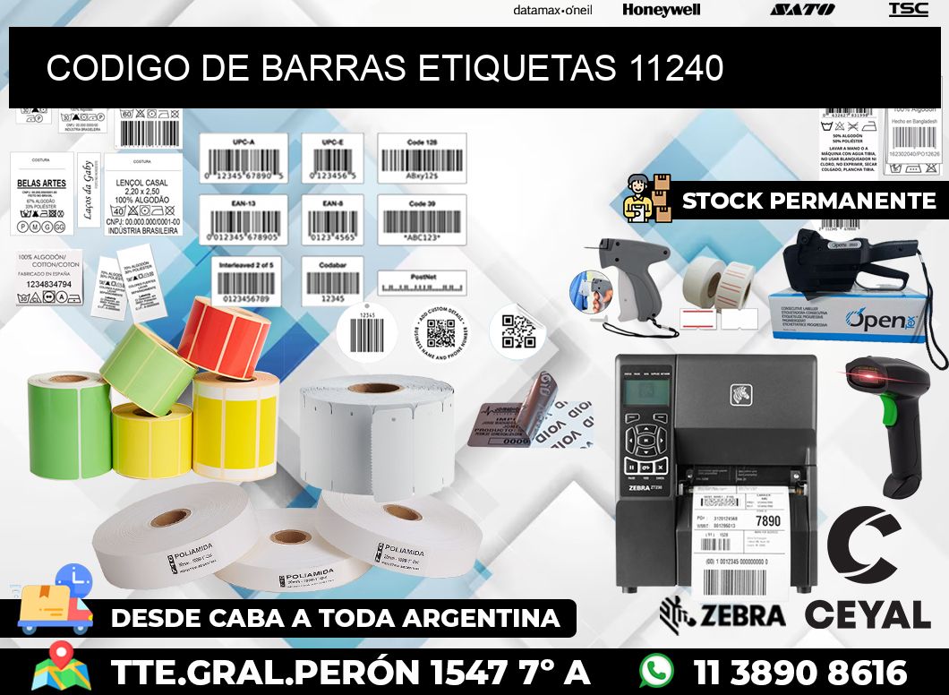 CODIGO DE BARRAS ETIQUETAS 11240