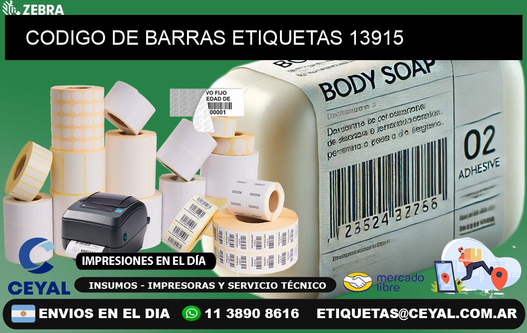 CODIGO DE BARRAS ETIQUETAS 13915