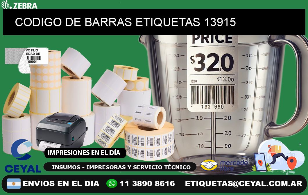 CODIGO DE BARRAS ETIQUETAS 13915