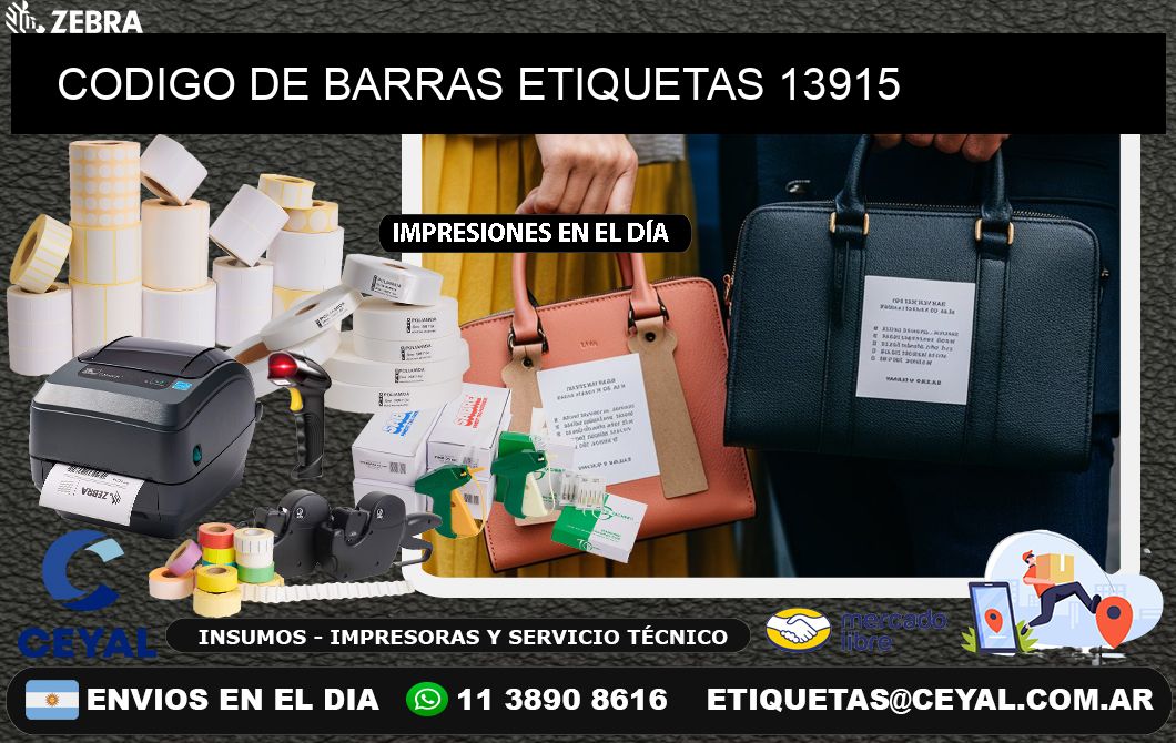 CODIGO DE BARRAS ETIQUETAS 13915