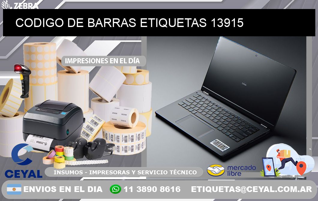 CODIGO DE BARRAS ETIQUETAS 13915