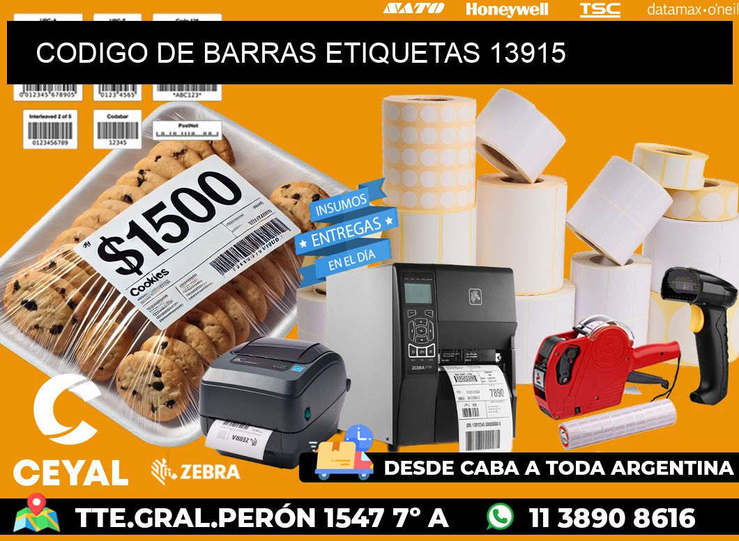 CODIGO DE BARRAS ETIQUETAS 13915