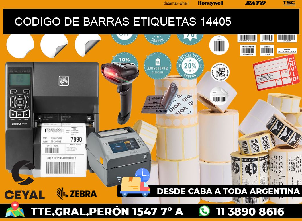 CODIGO DE BARRAS ETIQUETAS 14405