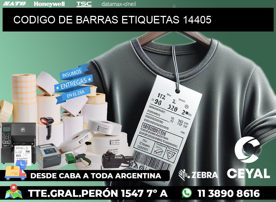 CODIGO DE BARRAS ETIQUETAS 14405