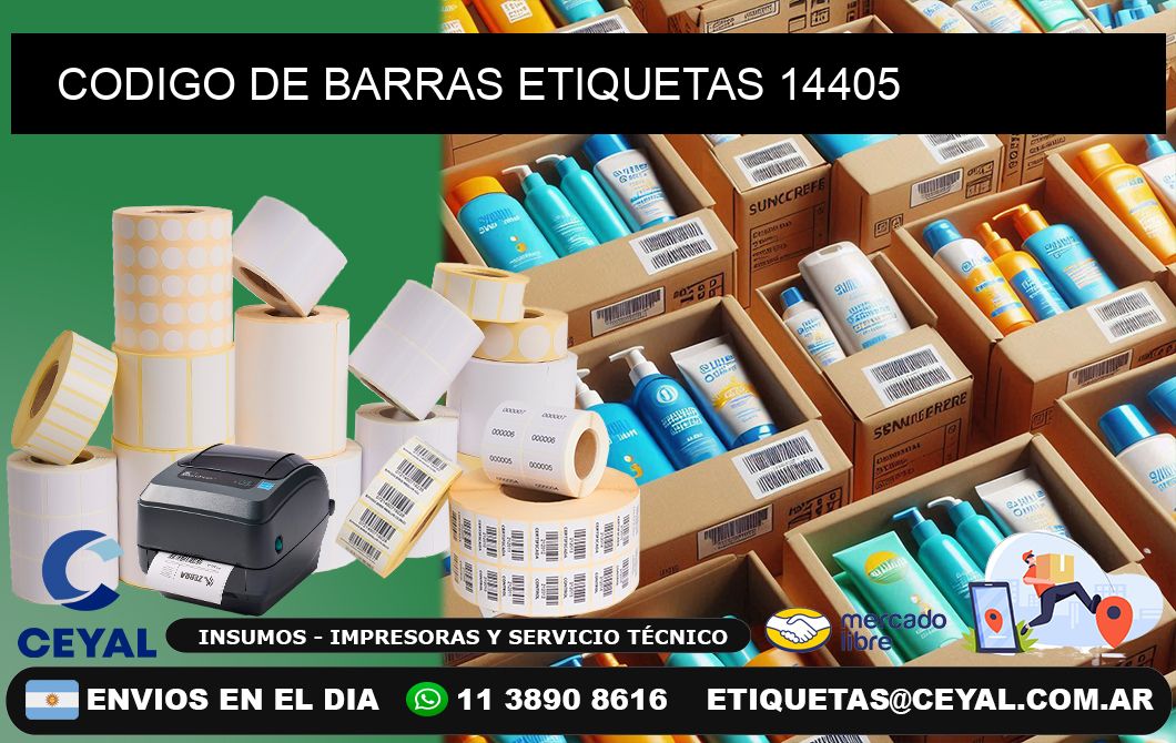 CODIGO DE BARRAS ETIQUETAS 14405