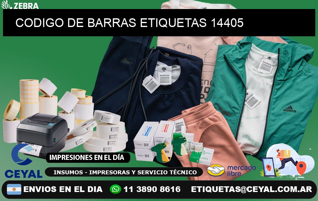 CODIGO DE BARRAS ETIQUETAS 14405