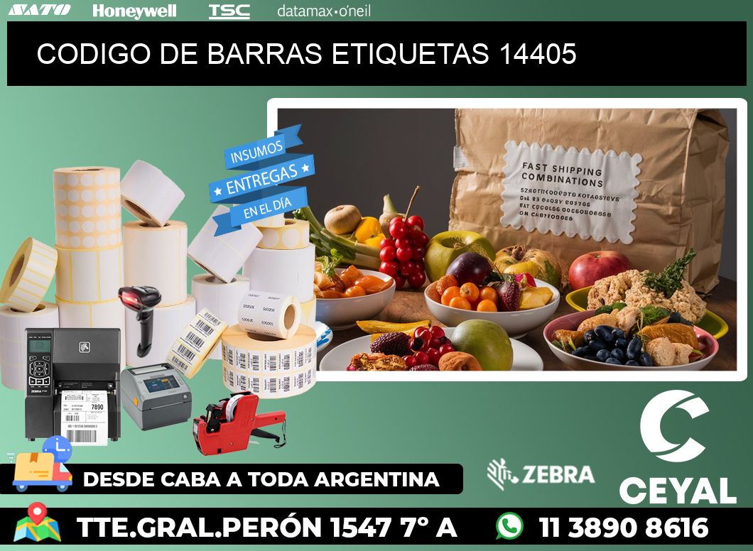 CODIGO DE BARRAS ETIQUETAS 14405