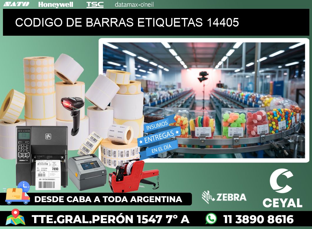 CODIGO DE BARRAS ETIQUETAS 14405