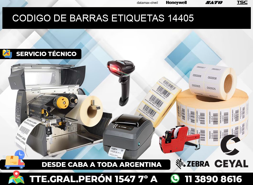 CODIGO DE BARRAS ETIQUETAS 14405