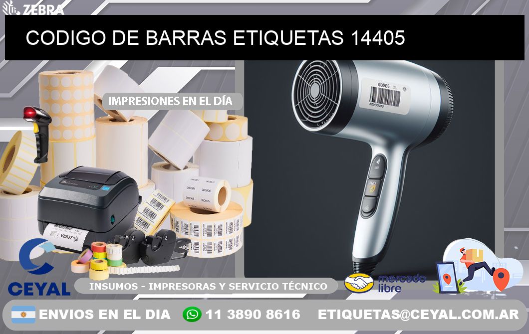 CODIGO DE BARRAS ETIQUETAS 14405