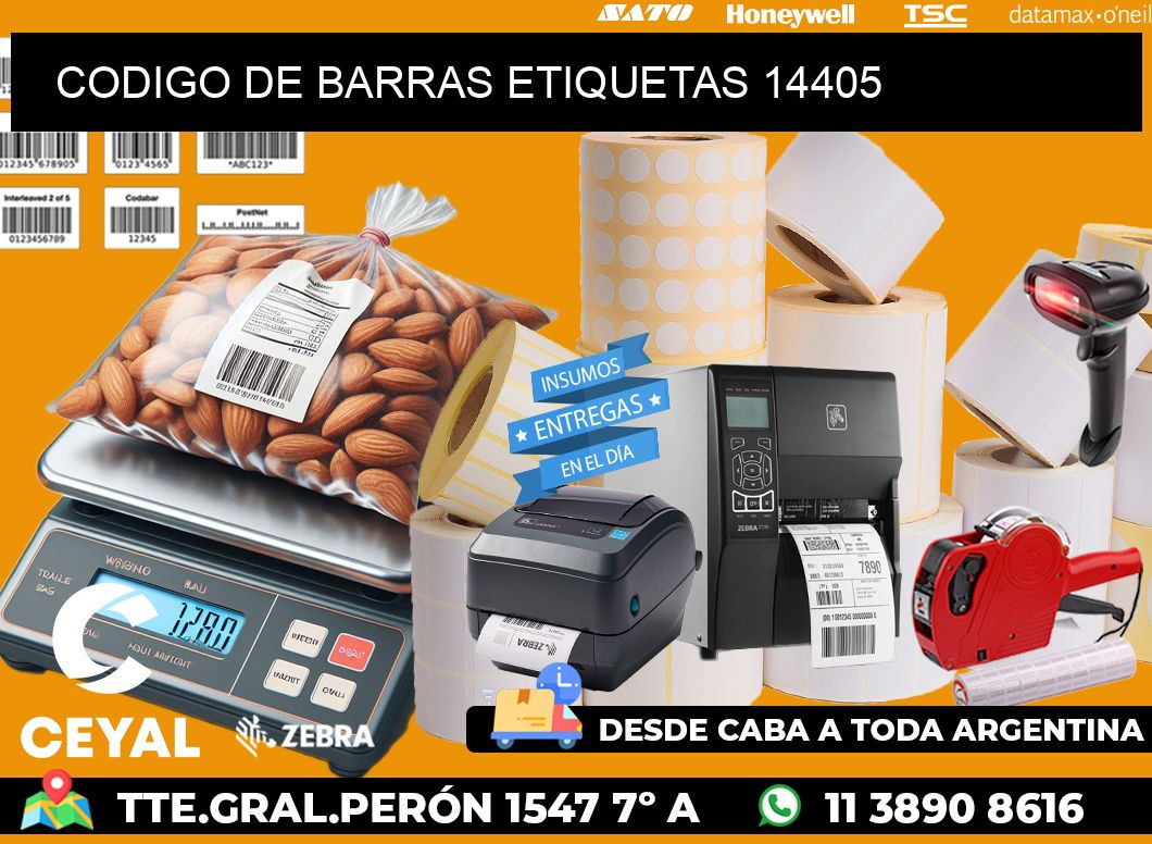 CODIGO DE BARRAS ETIQUETAS 14405