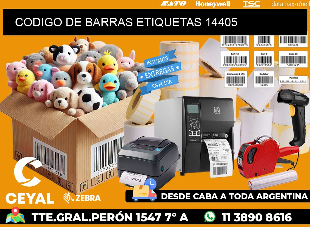 CODIGO DE BARRAS ETIQUETAS 14405